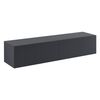 Mueble De Tv De Pared Evaton Aglomerado 140 X 33 X 30 Cm Gris Oscuro Mate [en.casa]