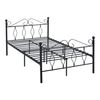 Cama Simple Apolda De Metal  120 X 200 Cm Reposacabezas Y Reposapiés - Negro Mate [en.casa]