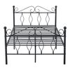 Cama Simple Apolda De Metal  120 X 200 Cm Reposacabezas Y Reposapiés - Negro Mate [en.casa]