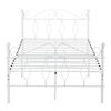 Cama Simple Apolda Con Somier Y Reposacabezas - Metal 120 X 200 Cm Blanco Mate [en.casa]