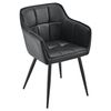 Sillón Relax Elegante - Butaca - 70 X 56 X 53,5 Cm - Asiento Cómodo - Sillón Para Salón - De Imitación Aante - En Color Negro [en.casa]®