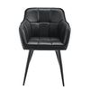 Sillón Relax Elegante - Butaca - 70 X 56 X 53,5 Cm - Asiento Cómodo - Sillón Para Salón - De Imitación A Ante - En Color Negro [en.casa]®