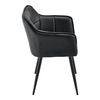 Sillón Relax Elegante - Butaca - 70 X 56 X 53,5 Cm - Asiento Cómodo - Sillón Para Salón - De Imitación Aante - En Color Negro [en.casa]®