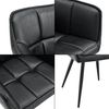 Sillón Relax Elegante - Butaca - 70 X 56 X 53,5 Cm - Asiento Cómodo - Sillón Para Salón - De Imitación A Ante - En Color Negro [en.casa]®