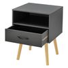 Mesa De Noche Gävle Con Cajón Aglomerado/madera 57 X 42 X 40 Cm - Gris Oscuro [en.casa]