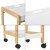 Carro De Servicio Lugano - 75 X 46 X 35 Cm - Carro De Catering Para Cocina - Carretilla Para Servir - 3 Estantes - Bandeja Extraíble - Almacenamiento Con Ruedas - Blanco Madera Y Negro [en.casa]®