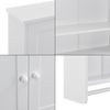 Mueble De Pared Para Baño Steyr - 65 X 48,7 X 14,5 Cm - Armario Colgante - Con 2 Puertas Y Toallero Barra - Auxiliar De Baño - Mdf - Blanco [en.casa]®