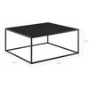 Mesa De Centro Lebus Metal 38 X 85 X 85 Cm - Negro [en.casa]