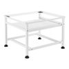 Pedestal Para Lavadora Con Estante - Soporte Universal Para Lavadora - 63 X 54 X 41 Cm - Hasta 150 Kg - Báse Estándar Para Lavadora Plataforma - Acero Sinterizado - Blanco [en.casa]®