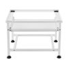 Pedestal Para Lavadora Con Estante - Soporte Universal Para Lavadora - 63 X 54 X 41 Cm - Hasta 150 Kg - Báse Estándar Para Lavadora Plataforma - Acero Sinterizado - Blanco [en.casa]®