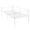 Cama Simple Alvesta Con Somier Reposacabezas Metal 90 X 200 Cm - Blanco Mate [en.casa]