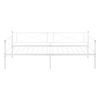 Cama Simple Alvesta Con Somier Reposacabezas Metal 90 X 200 Cm - Blanco Mate [en.casa]