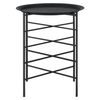 Mesa De Centro Wiltz Con Tablero Extraíble Metal 40 X 40 X 52 Cm - Negro [en.casa]