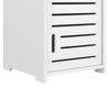 Mueble Para Baño De Pared Mora - 135 X 32 X 32 Cm - Mueble Auxiliar Para Baño - 2 Compartimentos De Armario Y 3 Áreas De Almacenamiento Abiertas - Wpc - Blanco [en.casa]®