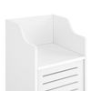 Mueble Para Baño De Pared Alvesta - 72 X 32 X 32 Cm - Mueble Auxiliar Para Baño - 2 Compartimentos De Armario Y 1 Áreas De Almacenamiento Abiertas - Wpc - Blanco [en.casa]®