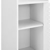 Mueble Para Baño De Pared Alvesta - 72 X 32 X 32 Cm - Mueble Auxiliar Para Baño - 2 Compartimentos De Armario Y 1 Áreas De Almacenamiento Abiertas - Wpc - Blanco [en.casa]®