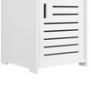 Mueble Para Baño De Pared Alvesta - 72 X 32 X 32 Cm - Mueble Auxiliar Para Baño - 2 Compartimentos De Armario Y 1 Áreas De Almacenamiento Abiertas - Wpc - Blanco [en.casa]®