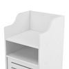 Mueble Para Baño De Pared Skara - 72 X 32 X 32 Cm - Mueble Auxiliar Para Baño Universal - 1 Compartimento De Armario Y 2 Áreas De Almacenamiento Abiertas - Wpc - Blanco [en.casa]®