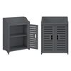 Mueble Para Baño - 62 X 45 X 25 Cm - Mueble Auxiliar Para Baño - Con 2 Puertas Y Con Estante - Wpc Gris Oscuro [en.casa]®