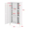 Mueble Para Baño De Suelo Vansbro - 96 X 48 X 24 Cm - Mueble Auxiliar Para Baño - Con Una Puerta Y 3 Estantes - 3 Estantes Adicionales Detrás De La Puerta - Wpc - Blanco [en.casa]®