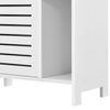 Mueble Para Baño De Suelo Vansbro - 96 X 48 X 24 Cm - Mueble Auxiliar Para Baño - Con Una Puerta Y 3 Estantes - 3 Estantes Adicionales Detrás De La Puerta - Wpc - Blanco [en.casa]®