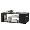 Mesa De Centro Osby Con Estante Inferior Aglomerado 41 X 110 X 50 Cm - Negro Y Blanco [en.casa]