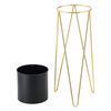 Soporte Para Plantas De Metal - 2 Piezas - 48 X 25 X 25 Cm Y 70,5 X 32 X 32 Cm - Estantería Para Macetas - Bastidor Para Macetas - Dorado Y Negro [en.casa]®