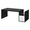 Mesa De Centro Bollnäs Con Compartimento Lateral Aglomerado 90 X 45 X 35 Cm - Negro [en.casa]