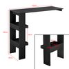 Mesa De Bar Bromölla - Mesa De Bistro Elegante - 120 X 45 X 106 Cm - Mesa Alta De Cocina - Con 2 Estantes Integradas - Negro [en.casa]®