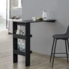 Mesa De Bar Bromölla - Mesa De Bistro Elegante - 120 X 45 X 106 Cm - Mesa Alta De Cocina - Con 2 Estantes Integradas - Negro [en.casa]®