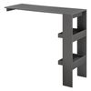 Mesa De Bar Bromölla - Mesa De Bistro Elegante - 120 X 45 X 106 Cm - Mesa Alta De Cocina - Con 2 Estantes Integradas - Gris Oscuro [en.casa]®