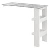 Mesa De Bar Bromölla - Mesa De Bistro Elegante - 120 X 45 X 106 Cm - Mesa Alta De Cocina - Con 2 Estantes Integradas - Blanco Y Efecto Hormigón [en.casa]®