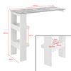 Mesa De Bar Bromölla - Mesa De Bistro Elegante - 120 X 45 X 106 Cm - Mesa Alta De Cocina - Con 2 Estantes Integradas - Blanco Y Efecto Hormigón [en.casa]®