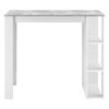 Mesa De Bar Danderyd - Mesa De Bistro Elegante - 120 X 60 X 105,5 Cm - Mesa Alta De Cocina - Con 3 Estantes Integrados - Blanco Y Efecto Hormigón [en.casa]®