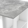 Mesa De Bar Danderyd - Mesa De Bistro Elegante - 120 X 60 X 105,5 Cm - Mesa Alta De Cocina - Con 3 Estantes Integrados - Blanco Y Efecto Hormigón [en.casa]®