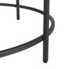 Mesa De Centro Kouvola Vidrio/acero Ø84 X 45,5 Cm - Negro [en.casa]