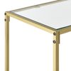 Mesa Consola Alajärvi - 100 X 35 X 80 Cm - Con Tablero De Vidrio - Tocador - Mesa Cosmética - Mesa De Maquillaje - Estructura De Acero - Dorado [en.casa]®