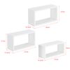 Juego De Estanterías Para Pared Mandal - Set De 3 Unidades En Diferentes Medidas - Estantes Flotantes - Decoración De Salón O Dormitorio - Blanco [en.casa]®