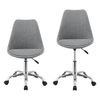 Silla Giratoria De Oficina Atherton - 83 - 93 X 48 X 55 Cm - Silla De Trabajo - Asiento Tapizado - Silla Gamer - 5 Ruedas - 360° Giratorio - Gris Claro [en.casa]®