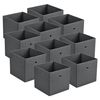 Set De 10 X Caja De Almacenamiento Plegable - 28x30x30cm - Juego De 10 Cajas Almacenaje - Organizadoras Con Asa - Contenedores Para Ropa O Juguetes - Gris Oscuro [en.casa]®