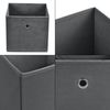 Set De 10 X Caja De Almacenamiento Plegable - 28x30x30cm - Juego De 10 Cajas Almacenaje - Organizadoras Con Asa - Contenedores Para Ropa O Juguetes - Gris Oscuro [en.casa]®