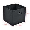 Set De 10 X Caja De Almacenamiento Plegable - 28x30x30cm - Juego De 10 Cajas Almacenaje - Organizadoras Con Asa - Contenedores Para Ropa O Juguetes - Negro [en.casa]®