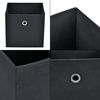 Set De 10 X Caja De Almacenamiento Plegable - 28x30x30cm - Juego De 10 Cajas Almacenaje - Organizadoras Con Asa - Contenedores Para Ropa O Juguetes - Negro [en.casa]®