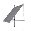 Toldo Articulado Barras Telescópicas 400 X 120 X 200-300 Cm Gris Medio [pro.tec]®