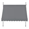 Toldo Articulado Barras Telescópicas 400 X 120 X 200-300 Cm Gris Medio [pro.tec]®