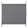 Toldo Articulado Barras Telescópicas 400 X 120 X 200-300 Cm Gris Medio [pro.tec]®