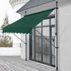 Toldo Articulado Barras Telescópicas 250 X 120 X 200-300 Cm Verde Oscuro [pro.tec]®