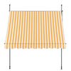 Toldo Articulado Barras Telescópicas 250 X 120 X 200-300 Cm Amarillo Y Blanco [pro.tec]®