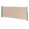 Toldo Lateral - 120 X 300 Cm - Exterior - Contra Viento, Sol Y Visión - Extensible - Marquesina Protectora - Beige / Color Arena [pro.tec]®