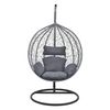 Cesta Colgante Capileira - 195 X 105 Cm - Sillón Silla Colgante - Hamaca Con Cojines - Máx. 150 Kg - Uso En Interiores Y Exteriores - Jardín - Camping - Con Soporte - Gris Claro Y Gris Oscuro [en.casa]®